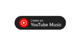 Schaltfläche mit dem Text "Listen on YouTube Music" und einem roten Play-Symbol.