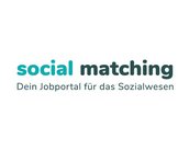 Logo von "social matching" mit dem Slogan "Dein Jobportal für das Sozialwesen".